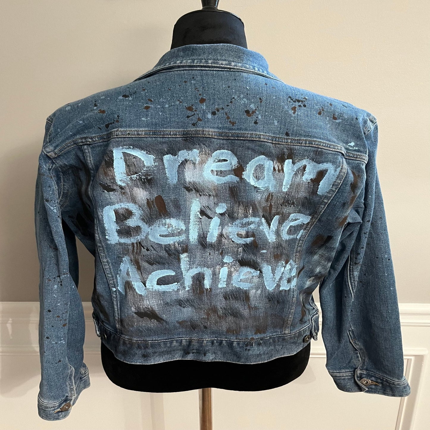 Dream, Believe, Achieve Painted Jacket