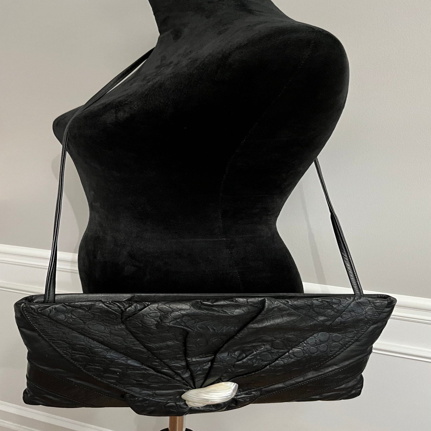 Vintage Black Embossed Purse