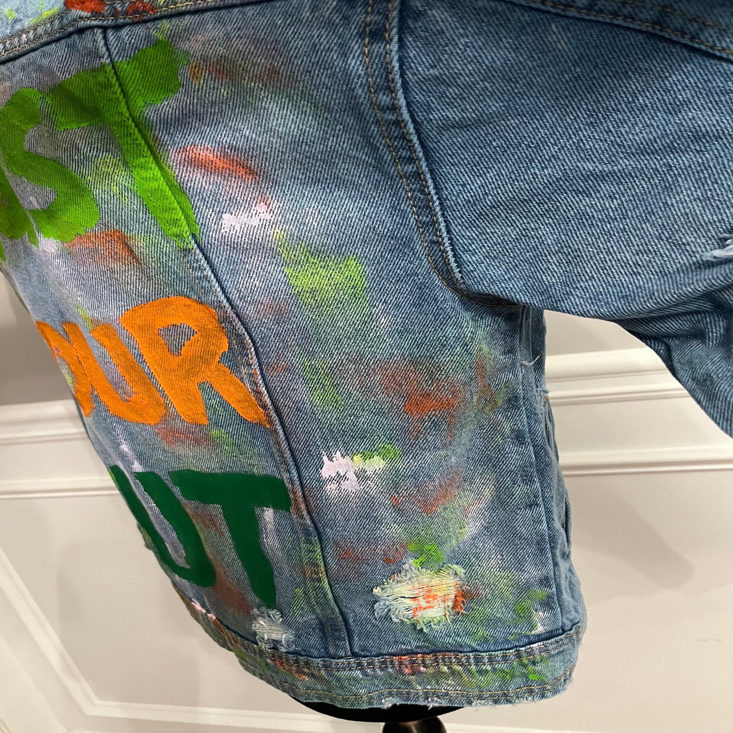 Trust Your Gut Painted Jacket