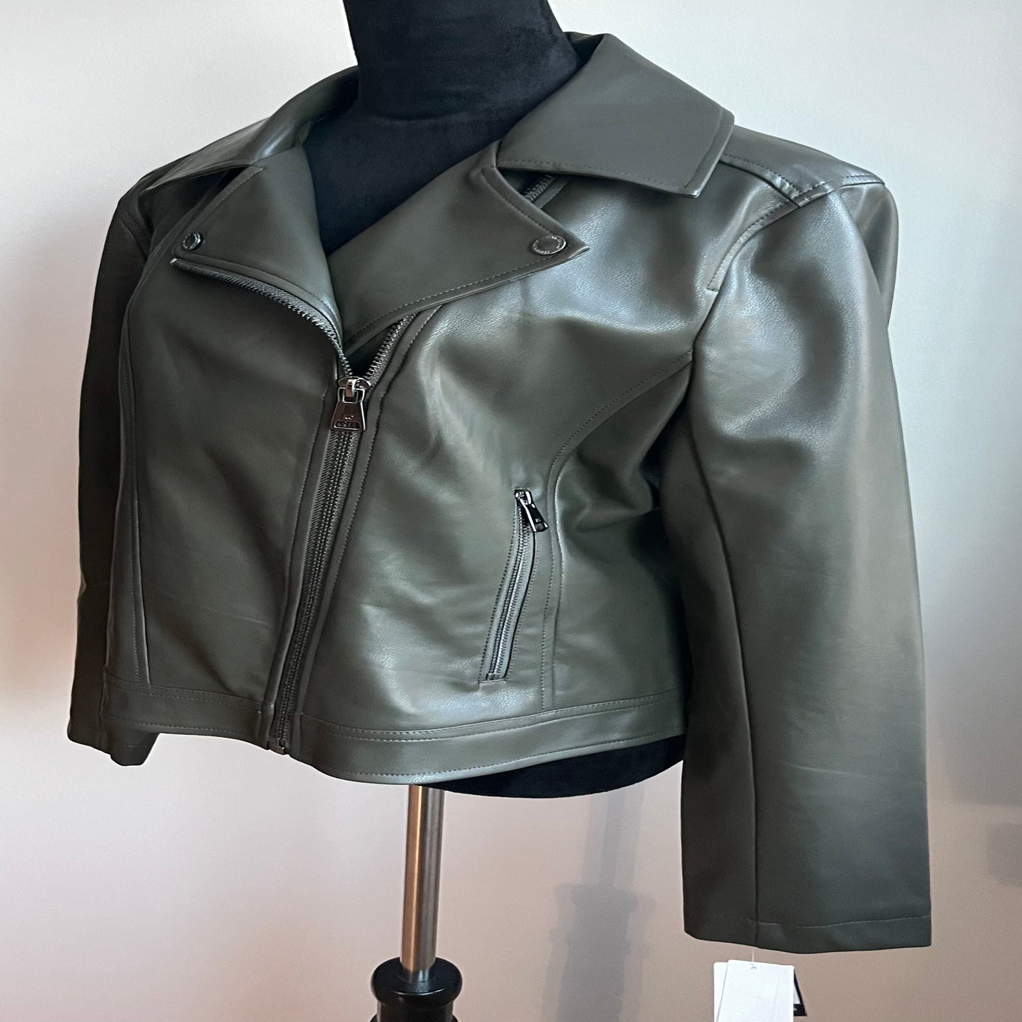 Kenneth Cole Faux Leather Moto Outwear
