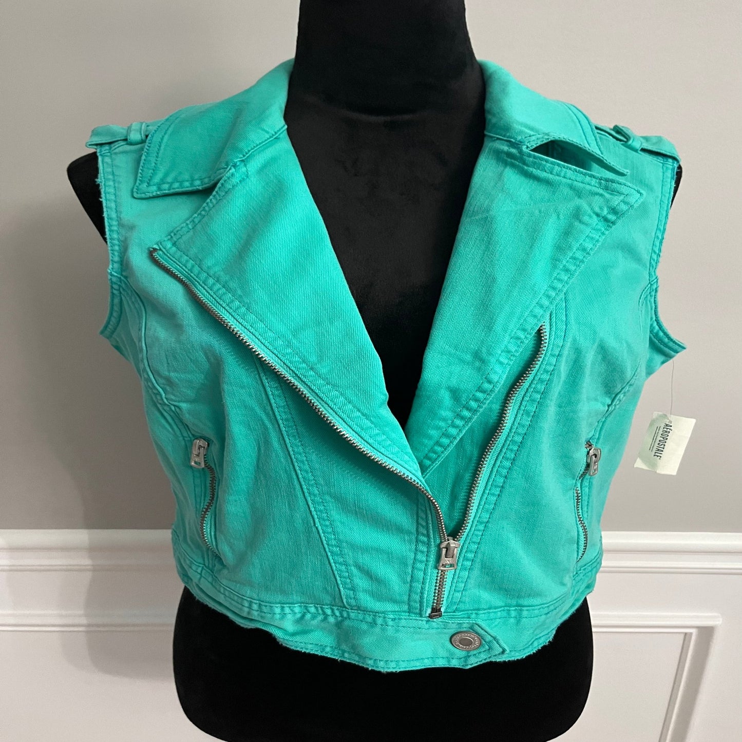 Aeropostale Denim Sleeveless Outerwear