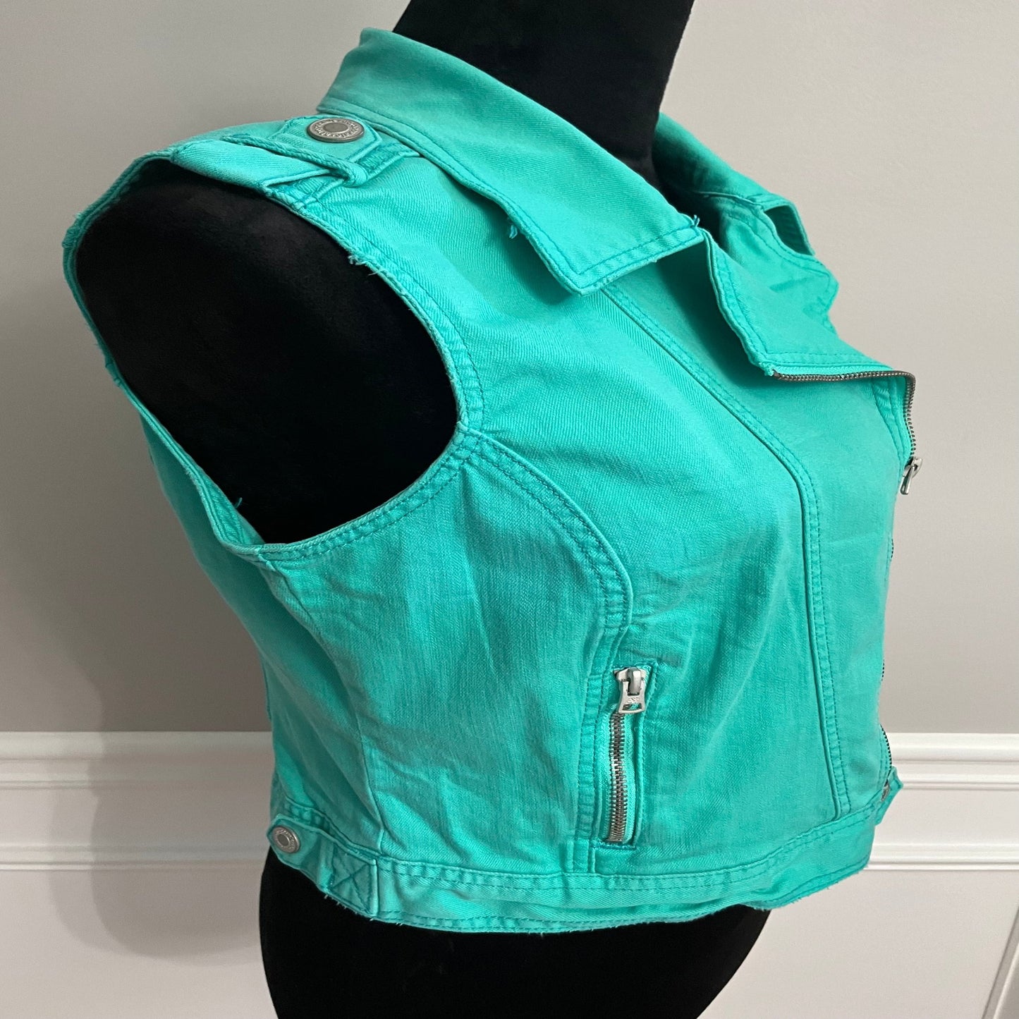 Aeropostale Denim Sleeveless Outerwear