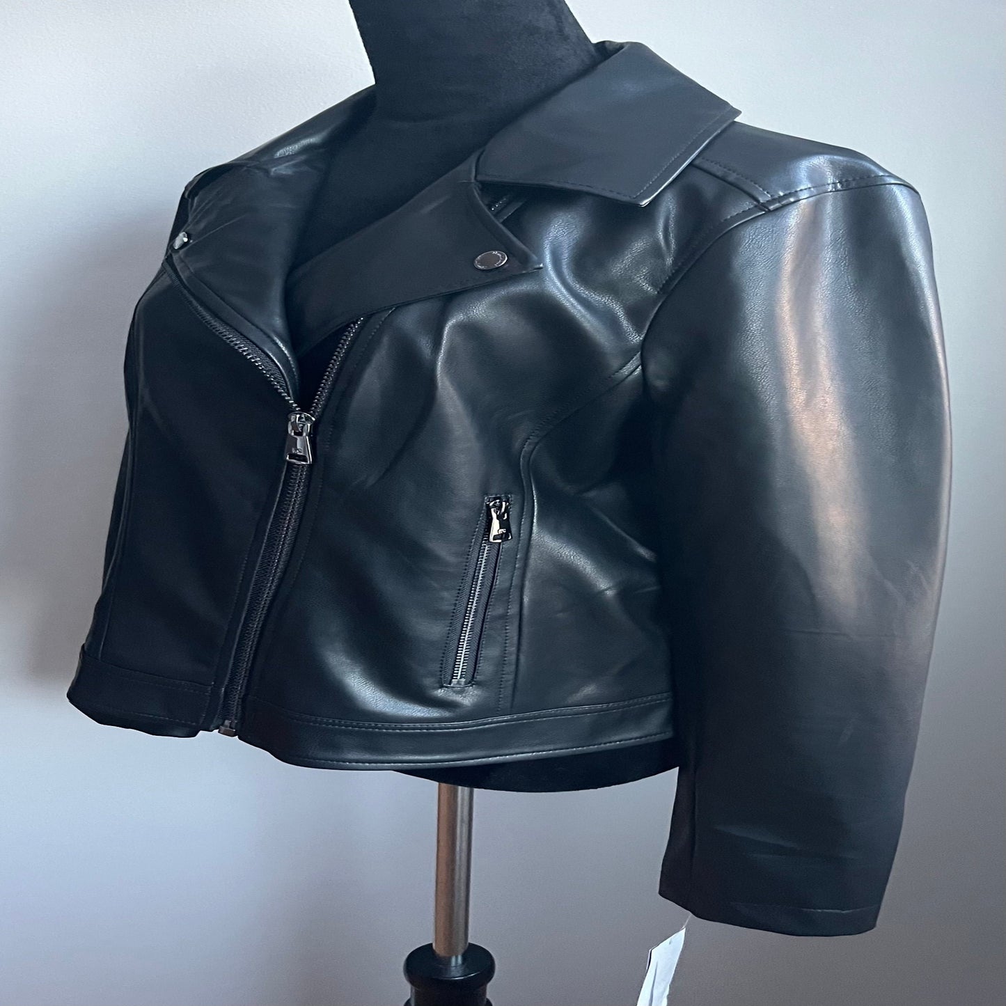 Kenneth Cole Faux Leather Moto Outwear