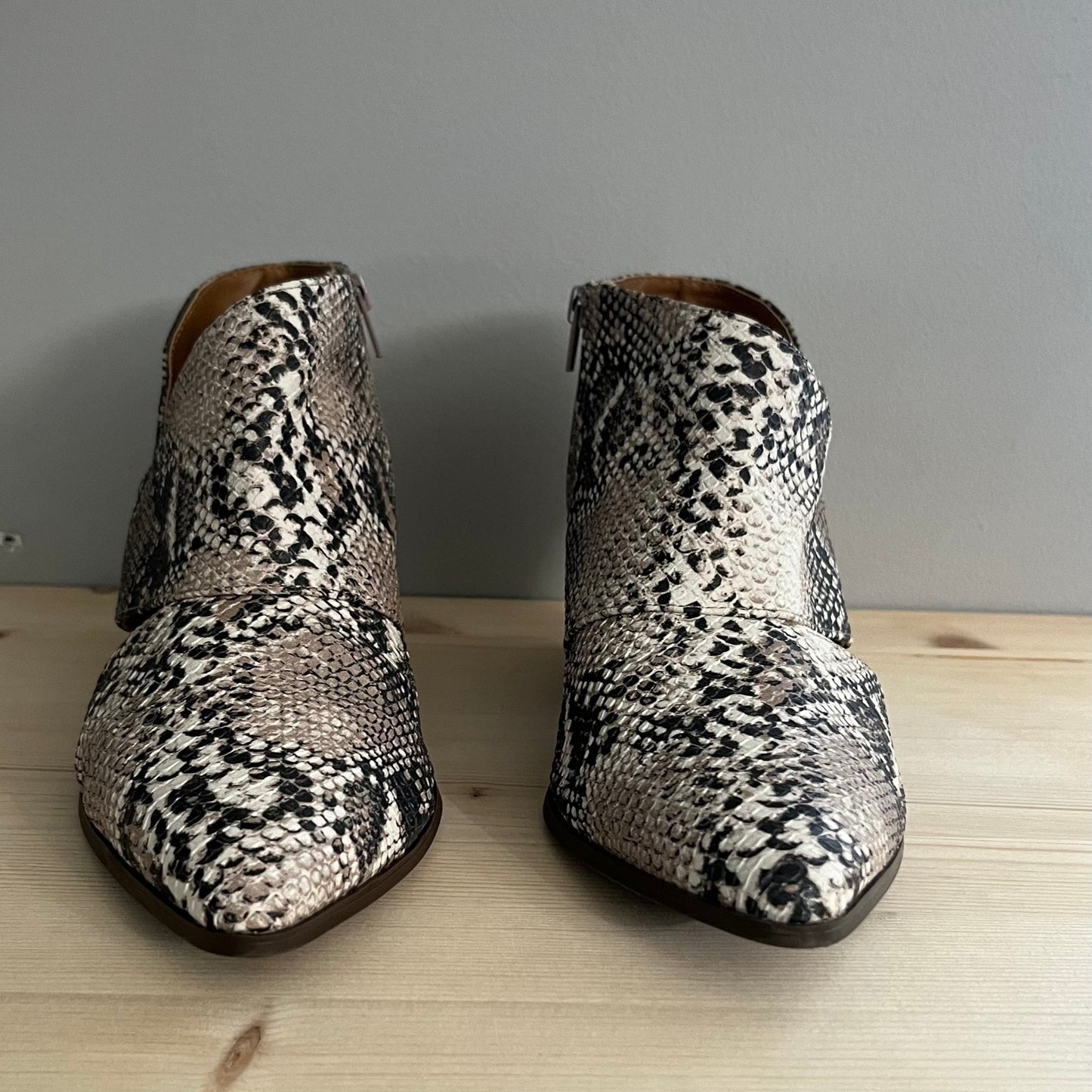 Qupid Snake Print Boots