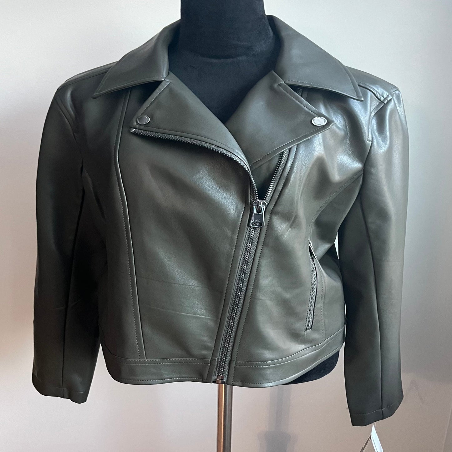 Kenneth Cole Faux Leather Moto Outwear