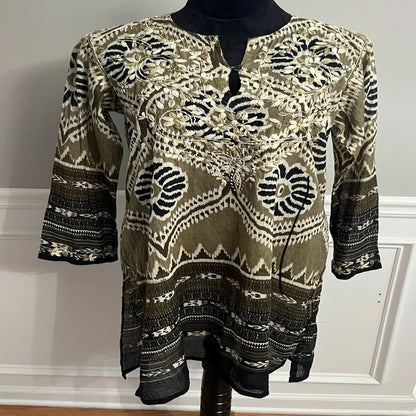 Raj Embroidered Tunic Top