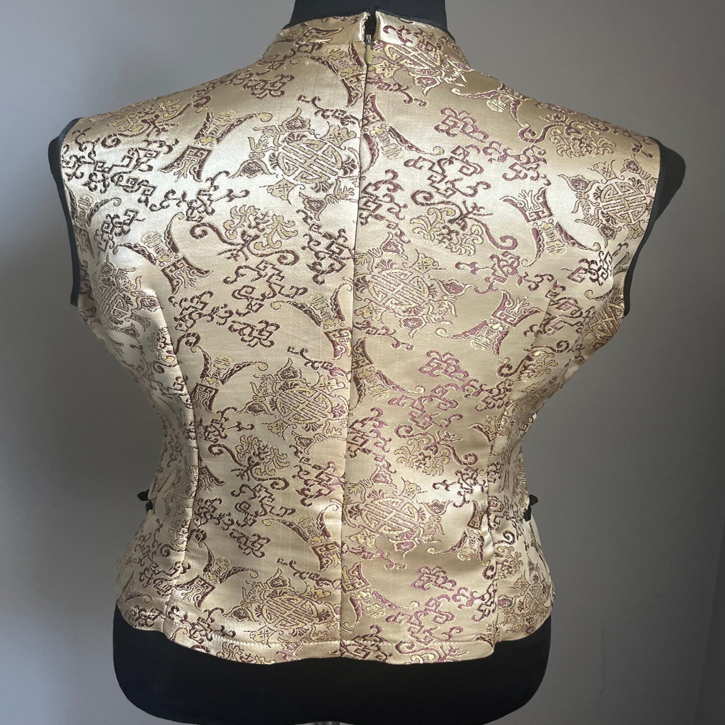 100% Silk Oriental Print Top